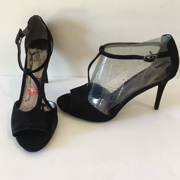 Women’s Black Open Toe High Heels Carlos Santana Sandals - Picture 5 of 7